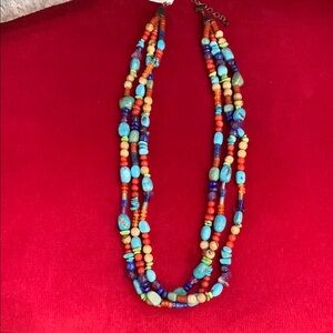 Vibrant Multicolor semi precious Beaded Necklace🌟